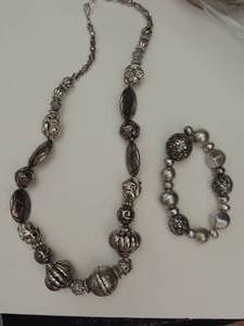 lot 194 image: southwestern inspired necklace and matching bracelet
