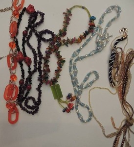lot 155 image: 6 necklaces and 1 nautical bracelet