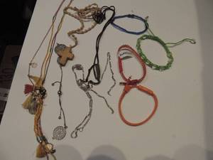 lot 261 image: 4  necklaces and 5 bracelets