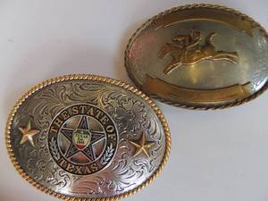 lot 75 image: Saddle  Bronco Nickel silver BB and Nocona State of Texas BB