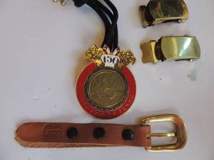 lot 91 image: State Fair of Texas Bolo 150 years and 2 slide belt buckles