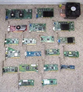 lot 151 image: Assorted computer hardware components as shown