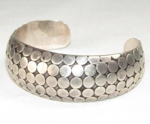 lot 163 image: .925 Silver cuff bracelet
