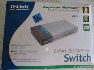 lot 26 image: D-Link 8-Port 10100 Mbps, Express Ether network DSS8 Switch -Untested