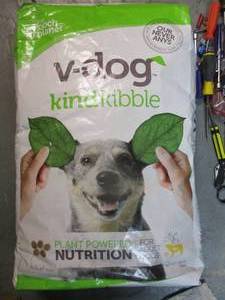 lot 31 image: 2- V-Dog Kind Kibble Bites Vegan ML Adult Dry Dog Food, 2-20-lb Bags, NOTE 2 x Money