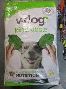 lot 53 image: 2- V-Dog Kind Kibble Bites Vegan ML Adult Dry Dog Food, 2-20-lb Bags, NOTE 2 x Money