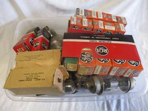 lot 48 image: Vintage Lot- Mixed Radio And TV Vacuum Tubes- Untested, About 16 x 11 x 7-H