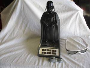 lot 64 image: Vintage Collectors 1983-Star Wars-Darth Vader Speaker Phone # DEIF 8040, About 14-Tall