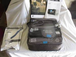 lot 96 image: ResMed Air Sense-10 Auto Set C-PAP Machine With House, Guide, Power Cord And Caring Case With NIB P-10 Nasal Pillow