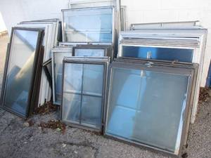 lot 187 image: LOT Of OVER -75 - Mixed Sizes Of Window Panels  Panes  Sashes