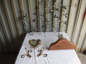 lot 141 image: LOT- Wall Shelfs And Wall Candel Holders