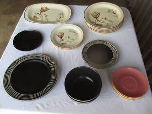 lot 136 image: LOT- Of Mixed Amounts Of Different Dishes, Including BAUAR, NoraKate- Versatone-2 And Un-marker Dark Dishes.