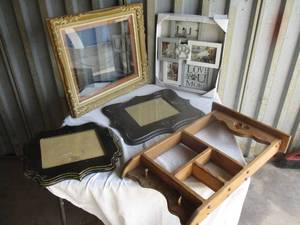 lot 143 image: LOT-Picture Frames And Wall Shelfs.