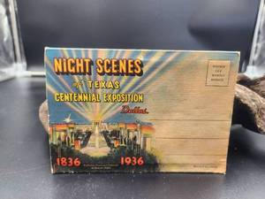 lot 5 image: Vintage Postcards - 1936 Night Scenes of Texas (B5)