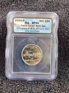 lot 122 image: 2005-P - Specimen 69 - Satin Finish - Minnesota Quarter