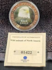 lot 227 image: 2000 Wild Animals of North America - Bald Eagle - $5 coin Liberia
