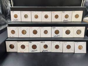 lot 67 image: Generous selection of Wheat Pennies - 1919 - 1957