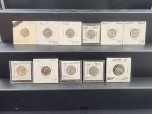 lot 141 image: Selection of Roosevelt Dimes, - Proofs