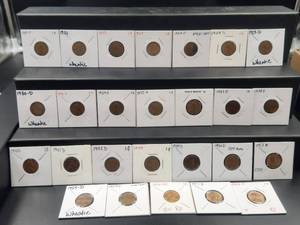 lot 205 image: Selection of Wheat pennies - 1919-1958