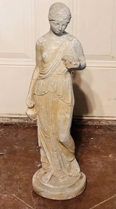 lot 38 image: 27 Romanesque Concrete Yard Statue