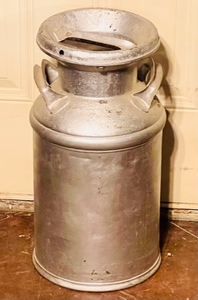 lot 42 image: Vintage Metal Milk Can