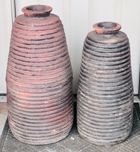 lot 50 image: Antique Middle Eastern 35  &amp 30 Wine Casks for Potential Use as PlantersVasesDecorative