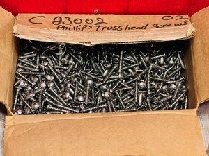 lot 94 image: Box of Kais Industries Phillips Head Truss Screws