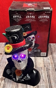 lot 97 image: Decorative Skull WColor Changing LED Lights