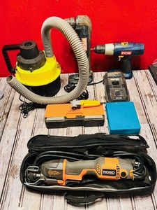 lot 102 image: Ridgid R3030 One Handed Reciprocating Saw with carrying case 120V 60Hz (1D) Plus Other Misc. Power Tools and Assessories - Including Ryobi, Makita, &amp Dewalt