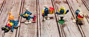 lot 136 image: Six Vintage Peyo Schleich 1978-1980 Smurf Figures