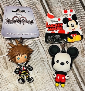 lot 197 image: Disney Kingdom Hearts $ Mickey Mouse Keychains