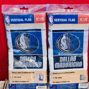 lot 224 image: Two 28 x 40 Dallas Maverick Verticle Flags