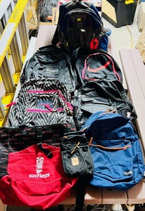 lot 271 image: Lot of Seven Backpacks &amp Other Bags - Including Outdoor Products, Nike, Jansport, &amp Six Flags