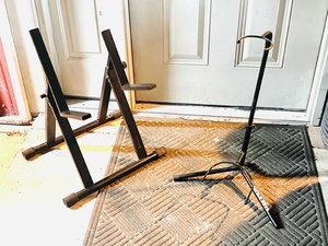 lot 272 image: musicians Gear Black Amp Stand &amp Ultra Adjustable Height Guitar Stand&nbsp