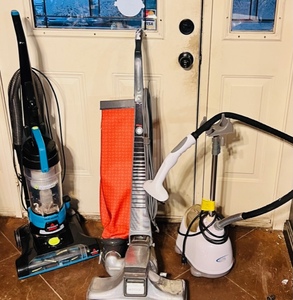 lot 275 image: Bissell Powerforce Turbo RewindPet &amp Kirby Heritage Vaacum Cleaners W Home Touch Steam Cleaner