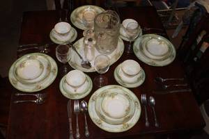 lot 5 image: Complete Grace China Dinner Setting  See Description and Photos Please