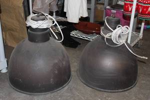 lot 7 image: Industrial Size Dome lights Black in color (unused)