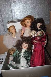 lot 66 image: Vintage Porclein Dolls See photos