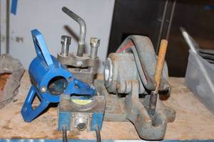 lot 35 image: Misc Pipe Machining Clamps as shown