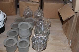 lot 74 image: Large Variety of Glass Candle Holders