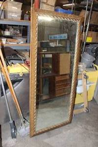 lot 202 image: Large Wall Mount Framed Full Length Mirror
