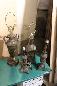 lot 213 image: 4 unique vintage decroative lamps see photos