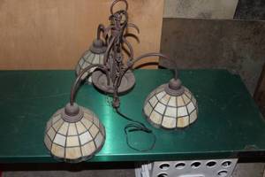 lot 224 image: Vintage Ceiling Mount Lamp Fixture see photos