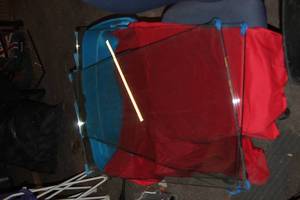 lot 69 image: 2 Large Glass Shelves 40.5 x 22.5 x .50 thick