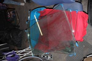 lot 70 image: 3 Large Glass Shelves 40.5 x 22.5 x .50 thick