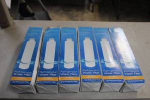 lot 338 image: Six Replacement Refridgerator Water Filters..Model EFF-6027A .. For Samsung,  Models as shown in pictures....