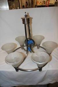 lot 259 image: Large Hanging Ceiling Light Fixture