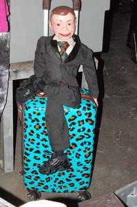 lot 319 image: Rockland Hard Shell rolling Suitcase CHARLIE NOT INCLUDED