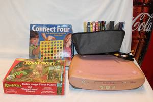 lot 500 image: Disney Princess DVD Player Tested powers on & DVDs
