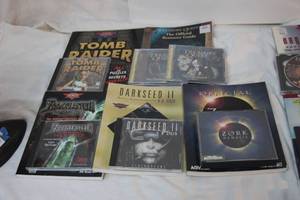 lot 52 image: Strategy Guides and Games Tomb Raider, Treasure Quest, Frankenstein, Darkseed II, Zork Nemesis